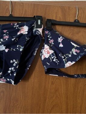 Floral Navy Women's Bikini Set - Navy Pink Floral